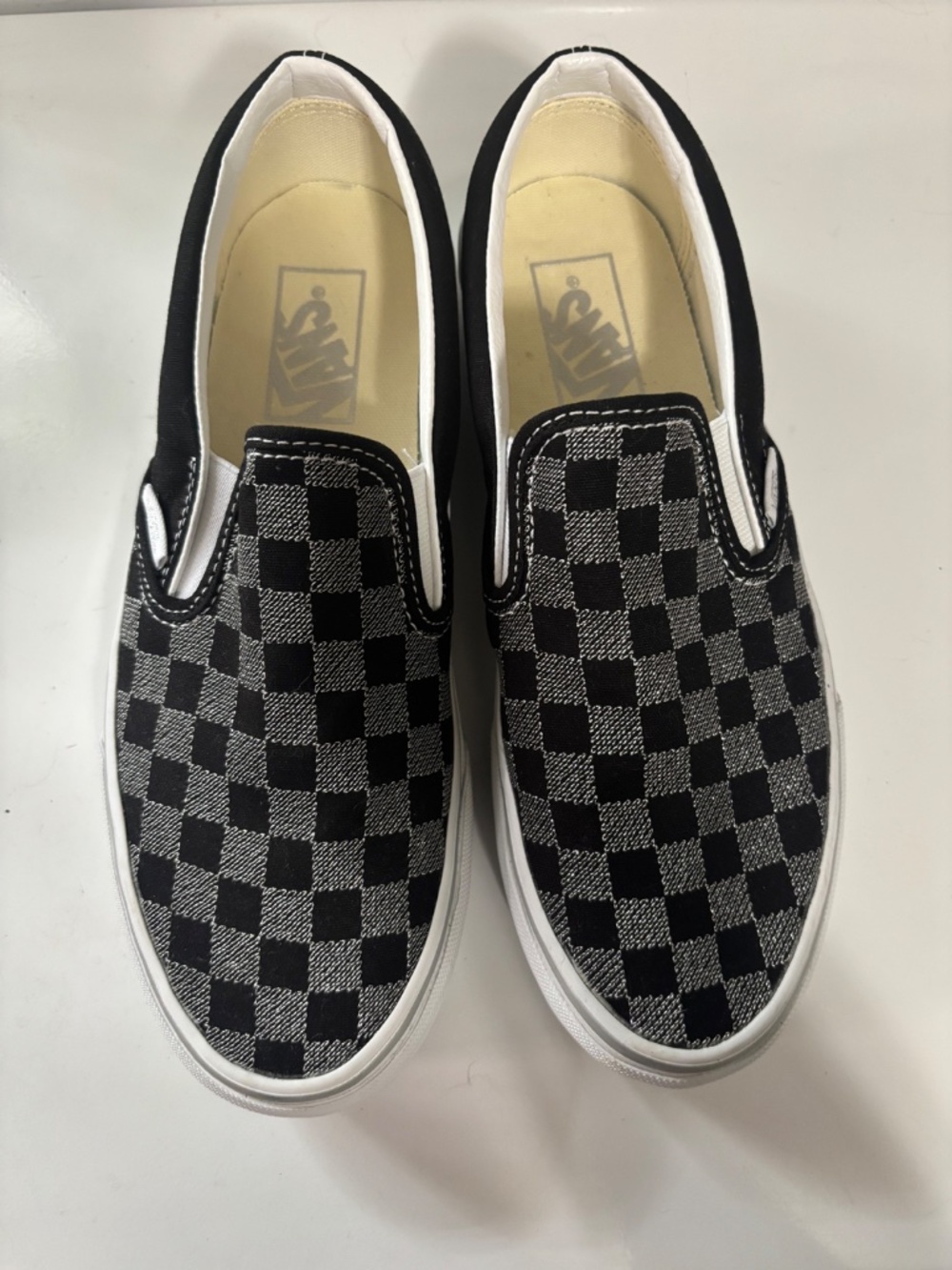 Vans Slip-on Black and Silver Checkerboard - Picture 3 of 3